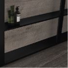 Frame nero con pannelli in legno burlington